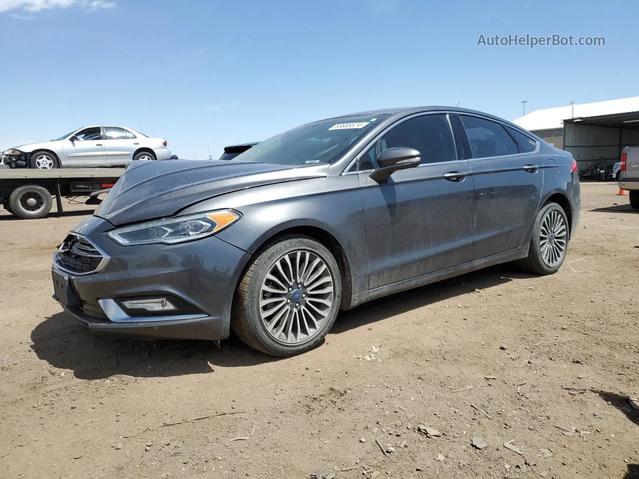 2017 Ford Fusion Se Gray vin: 3FA6P0T99HR293205