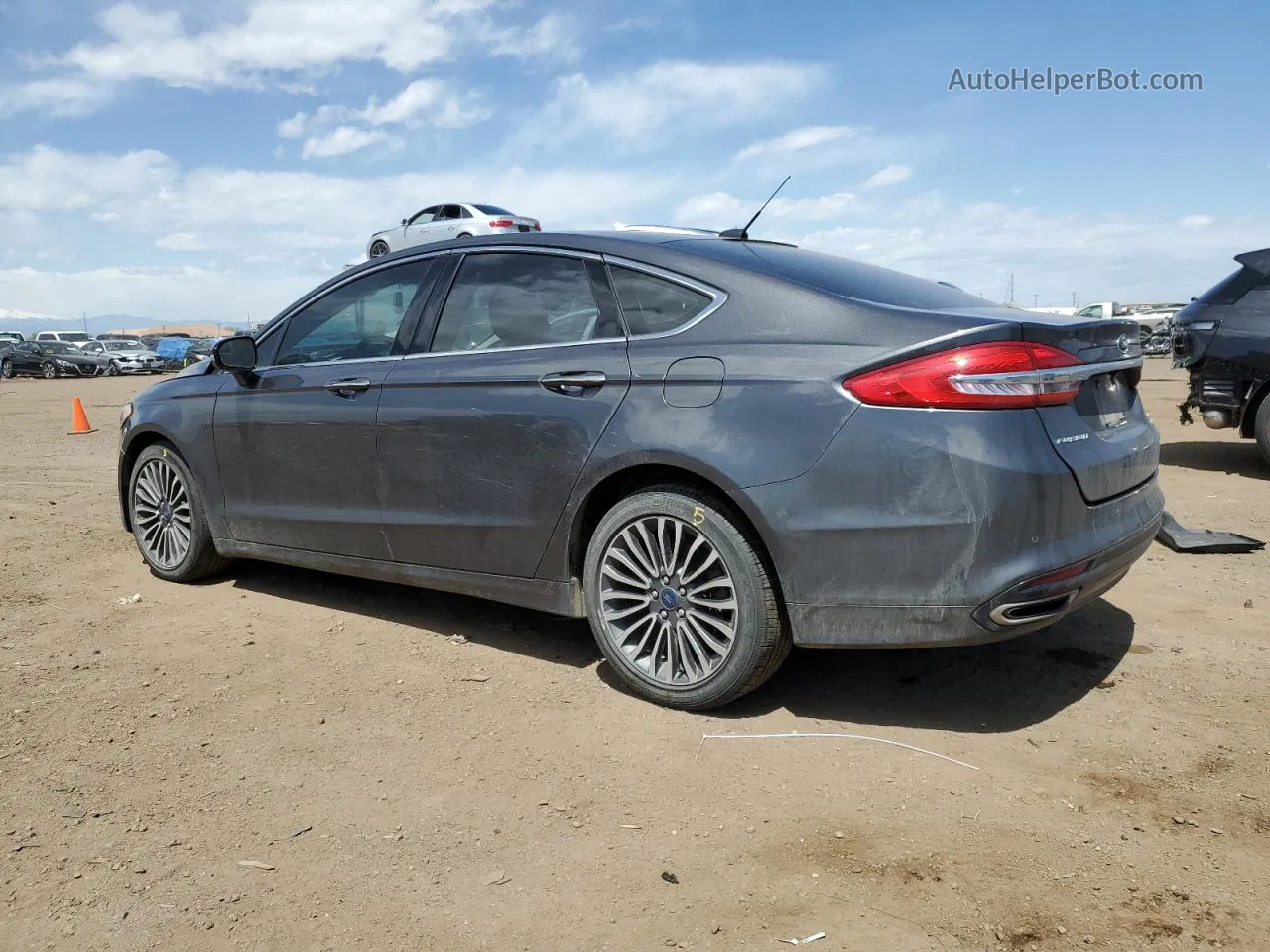 2017 Ford Fusion Se Gray vin: 3FA6P0T99HR293205