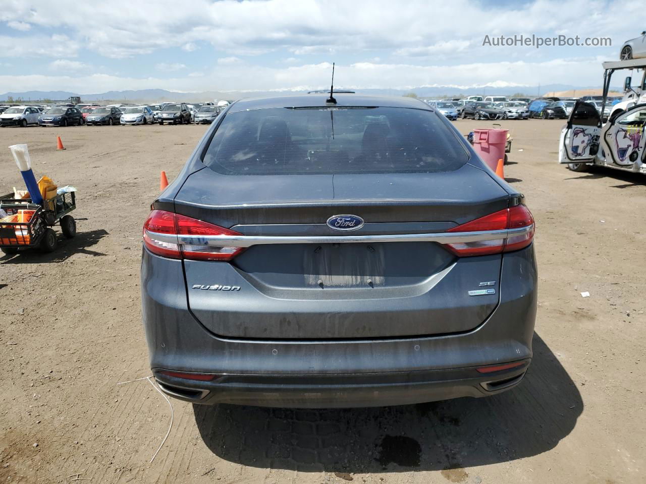 2017 Ford Fusion Se Серый vin: 3FA6P0T99HR293205