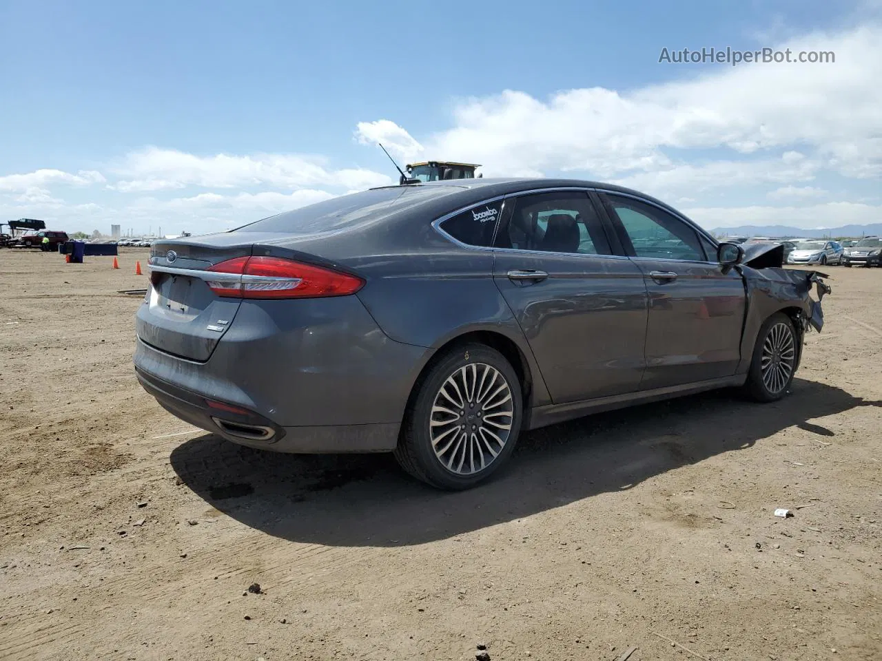 2017 Ford Fusion Se Gray vin: 3FA6P0T99HR293205