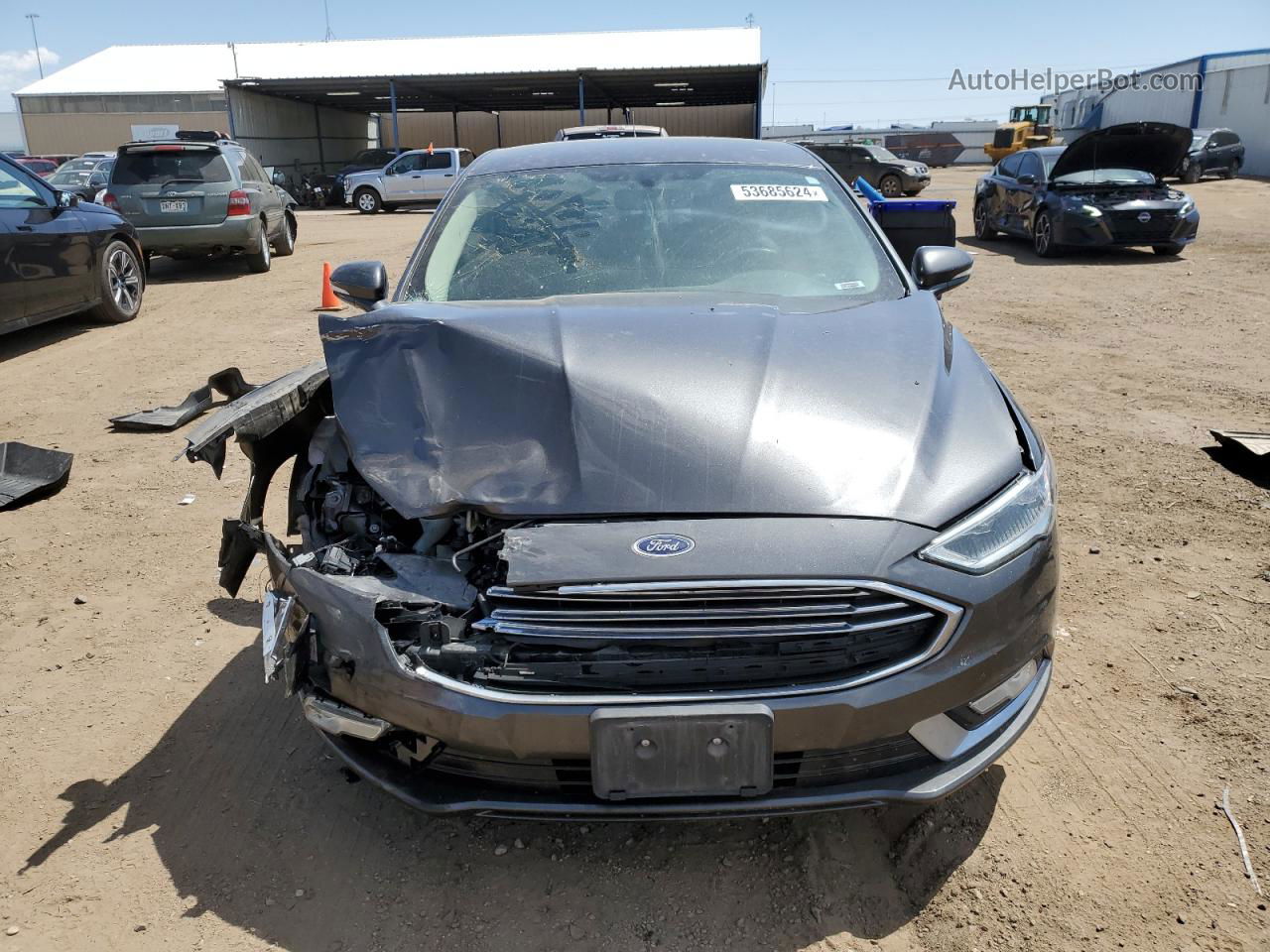 2017 Ford Fusion Se Серый vin: 3FA6P0T99HR293205