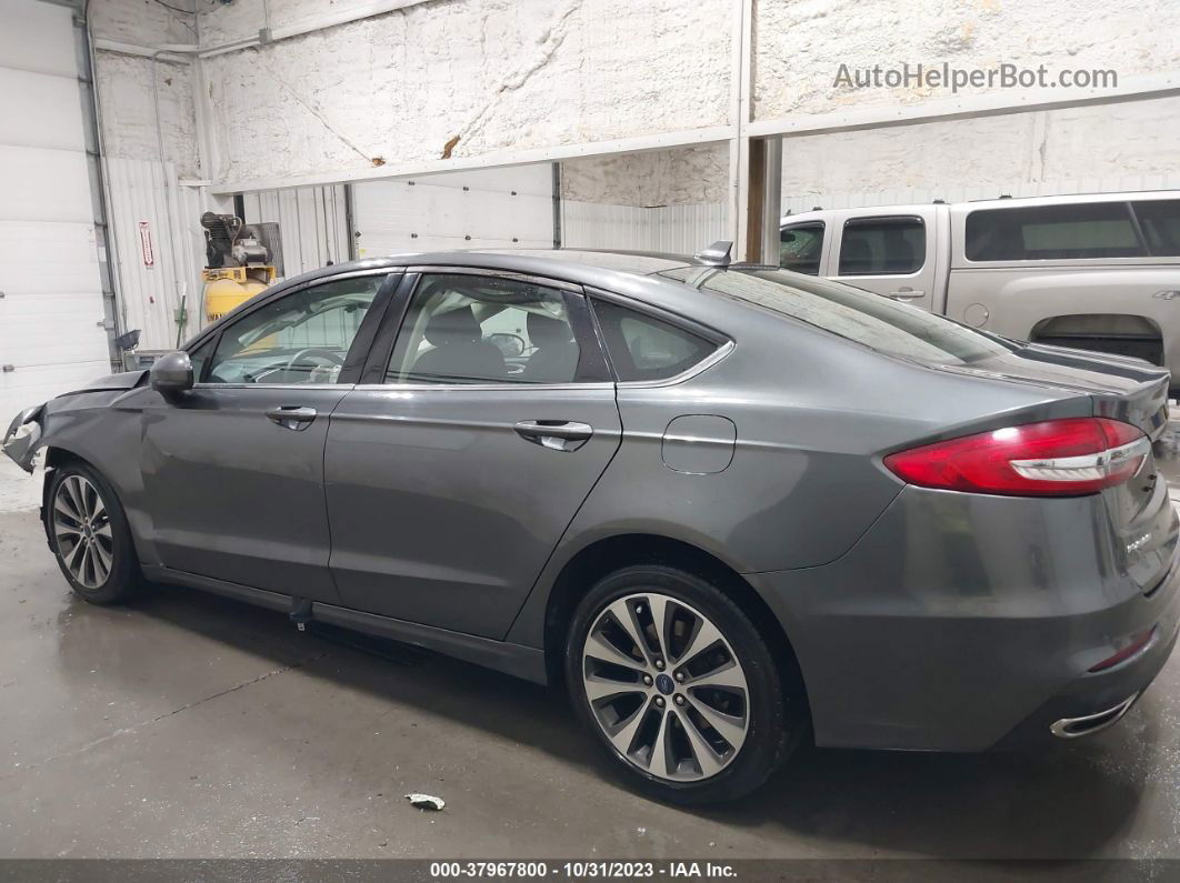 2019 Ford Fusion Se Gray vin: 3FA6P0T99KR265279