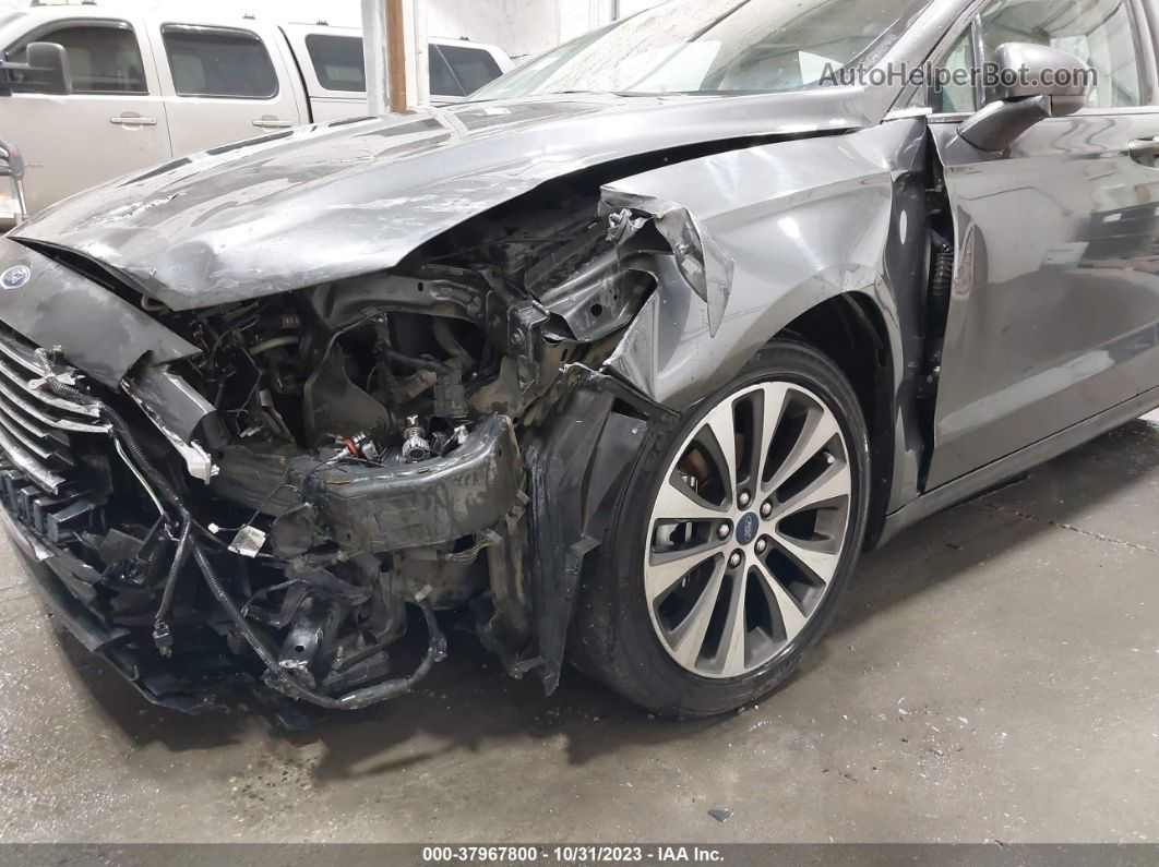 2019 Ford Fusion Se Gray vin: 3FA6P0T99KR265279