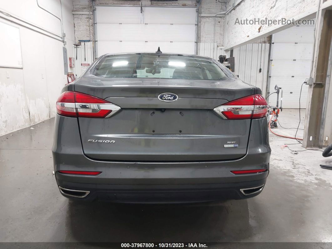 2019 Ford Fusion Se Gray vin: 3FA6P0T99KR265279