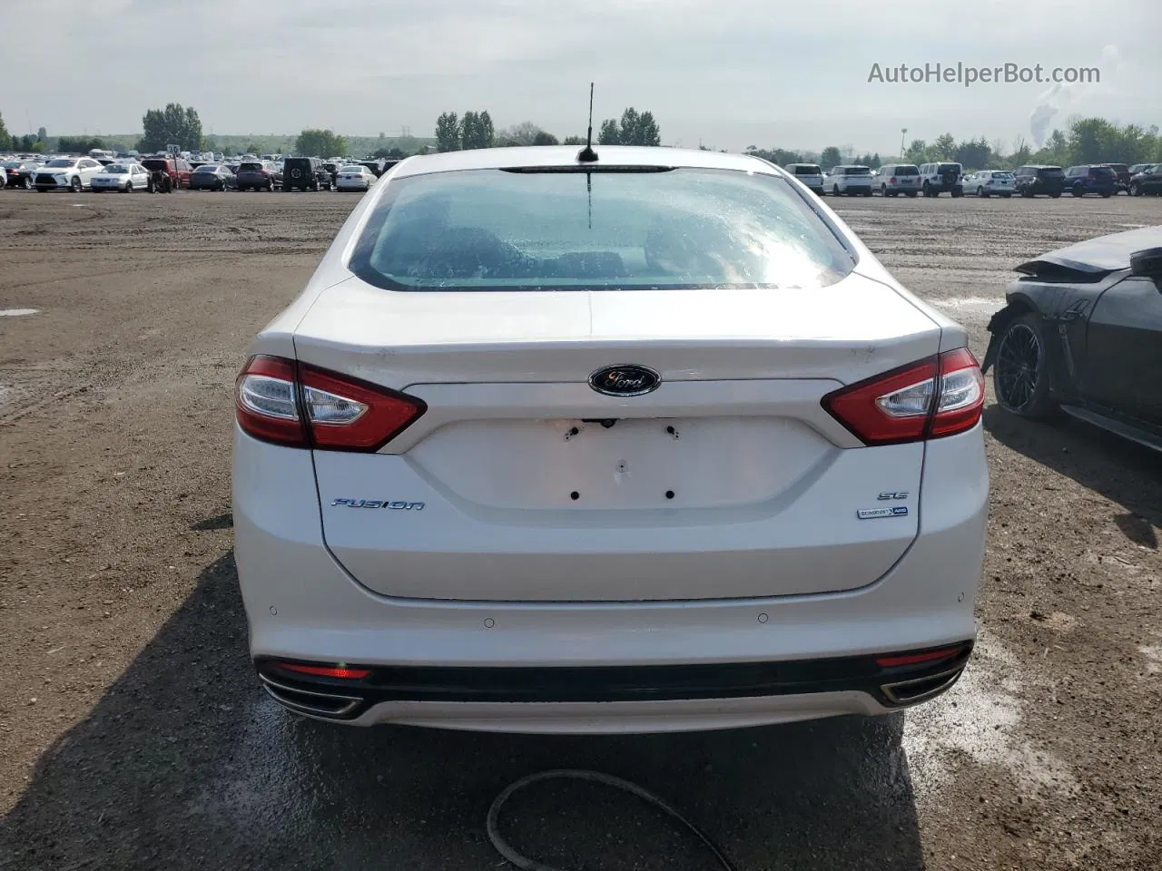 2014 Ford Fusion Se White vin: 3FA6P0T9XER209324