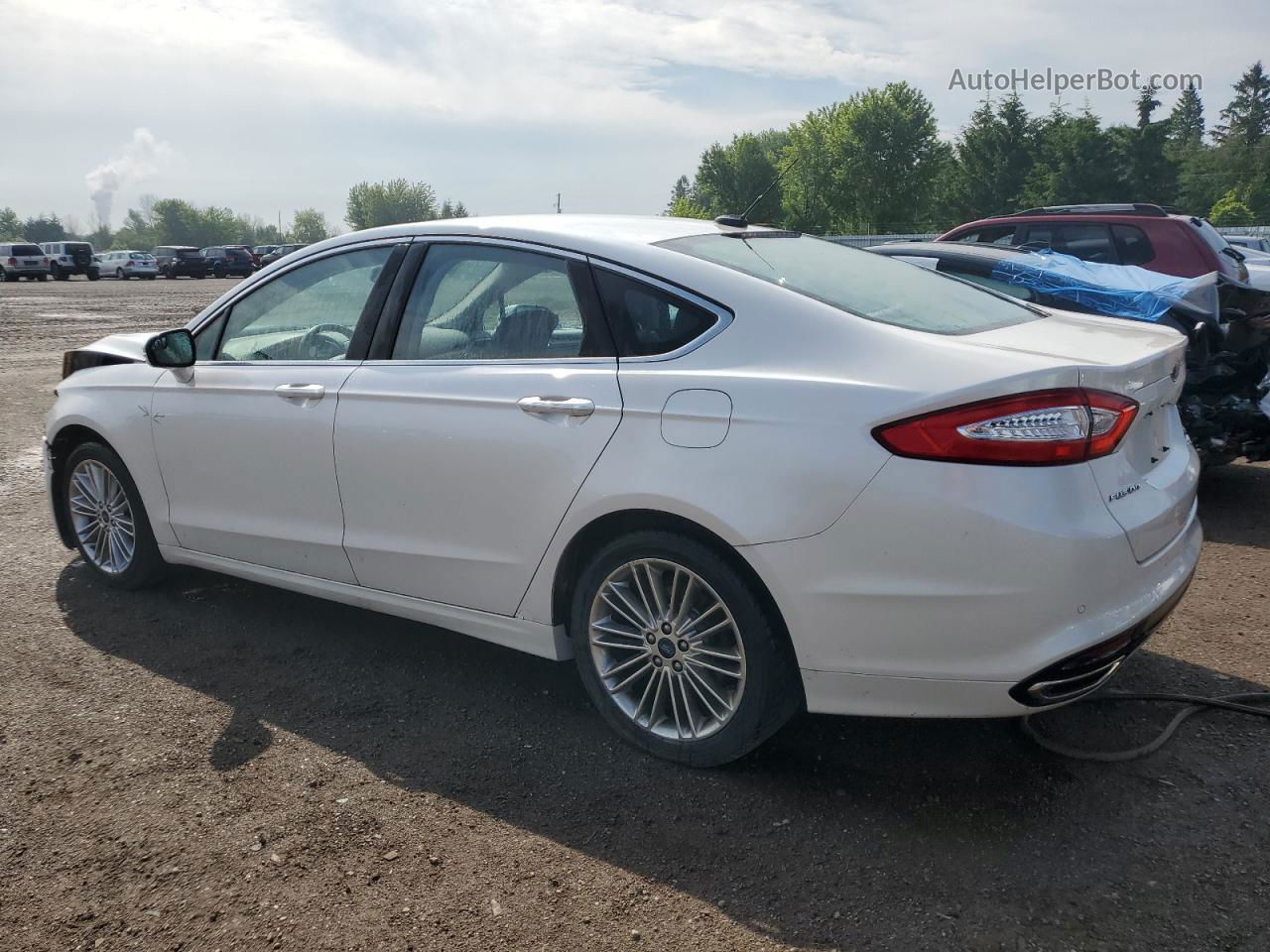 2014 Ford Fusion Se White vin: 3FA6P0T9XER209324