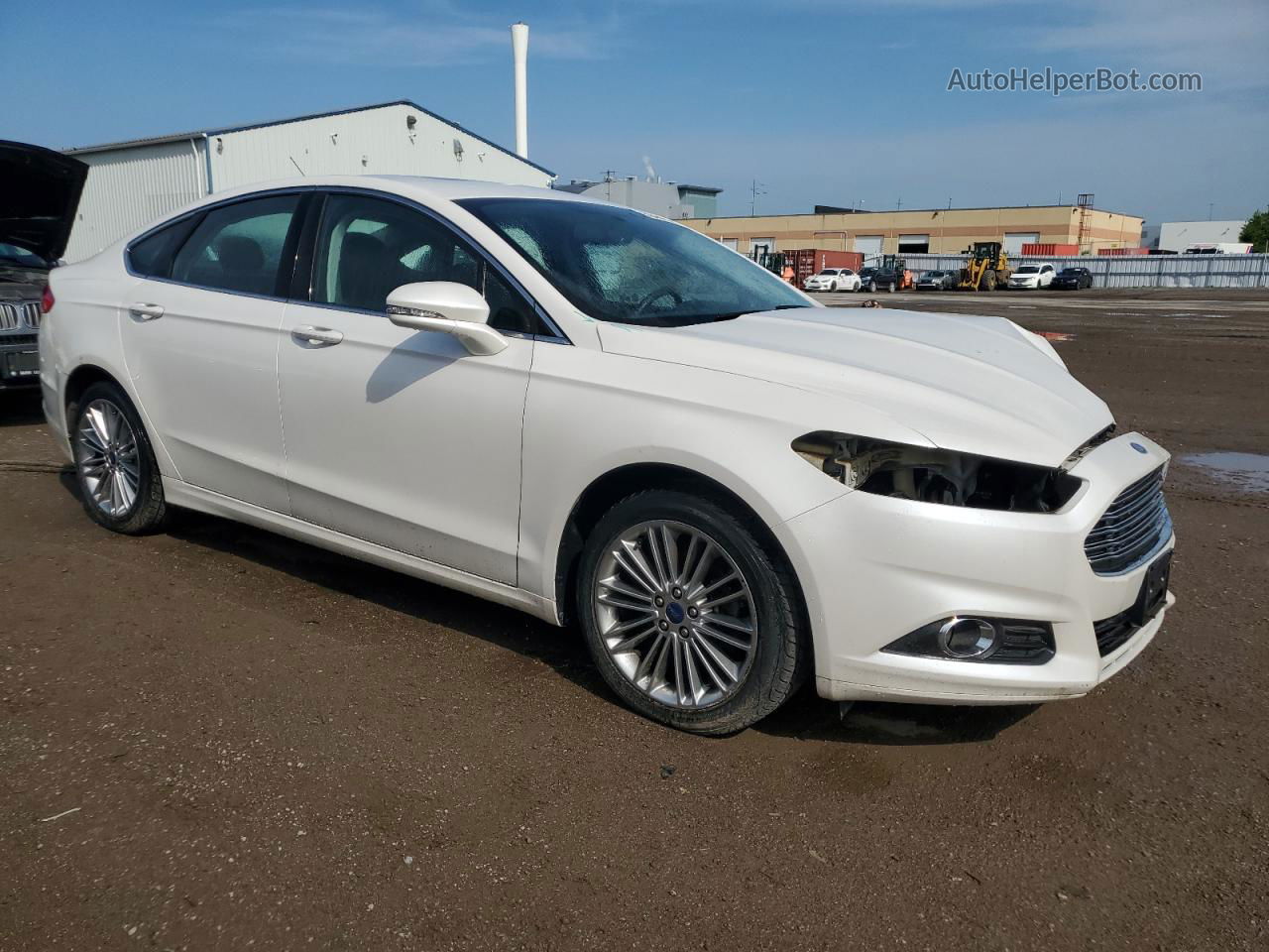 2014 Ford Fusion Se White vin: 3FA6P0T9XER209324