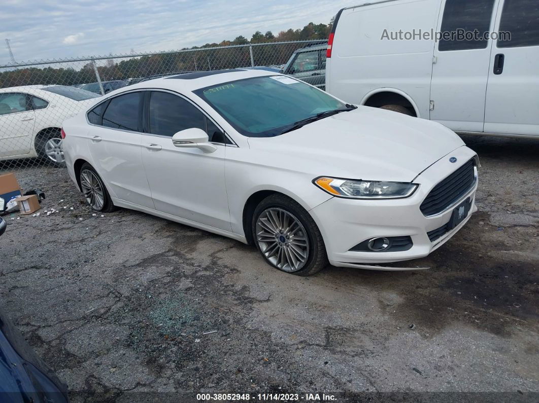 2016 Ford Fusion Se White vin: 3FA6P0T9XGR335993