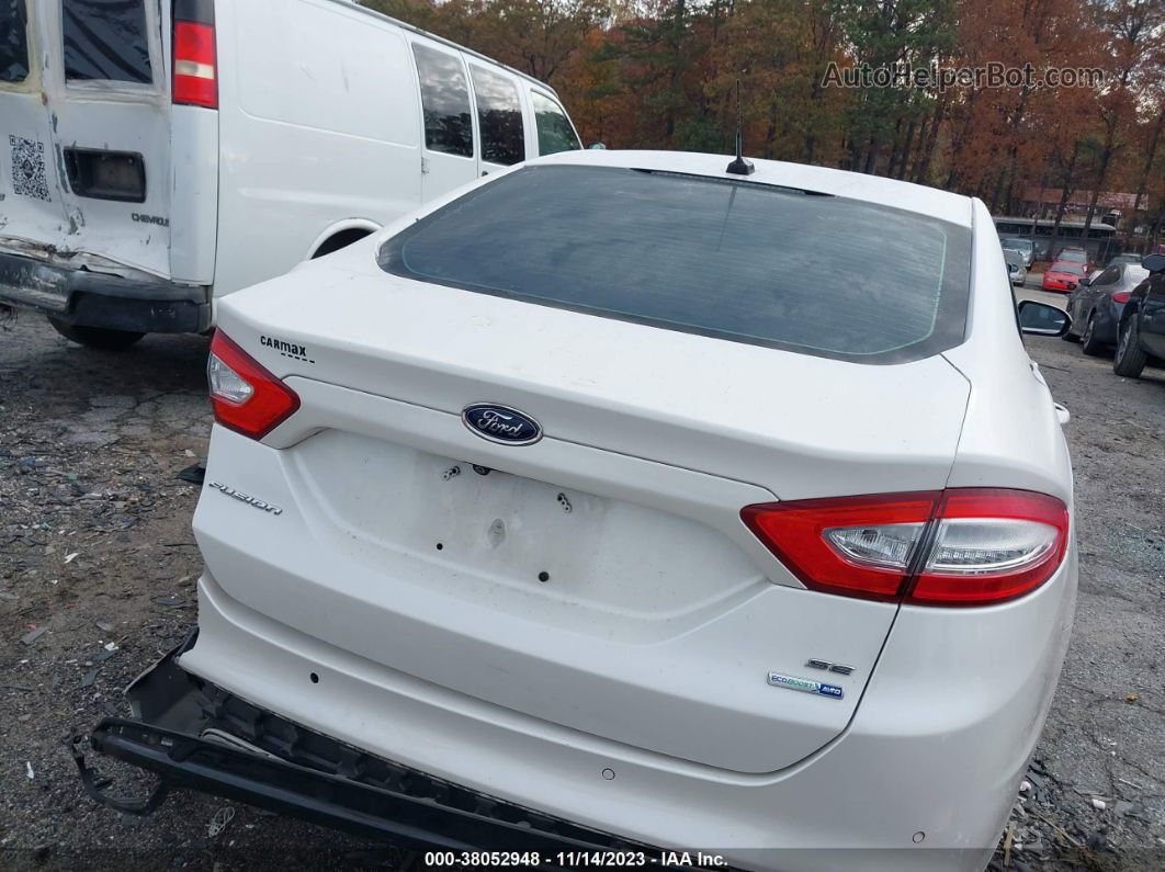 2016 Ford Fusion Se White vin: 3FA6P0T9XGR335993