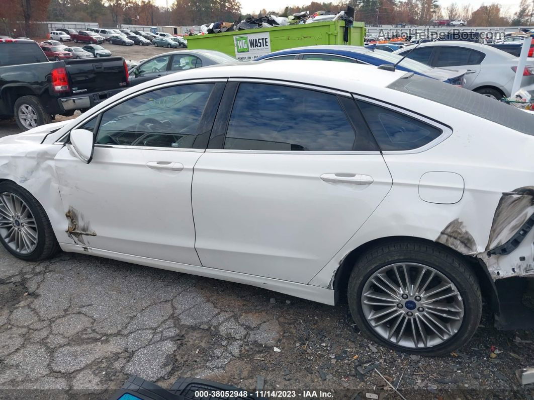 2016 Ford Fusion Se White vin: 3FA6P0T9XGR335993