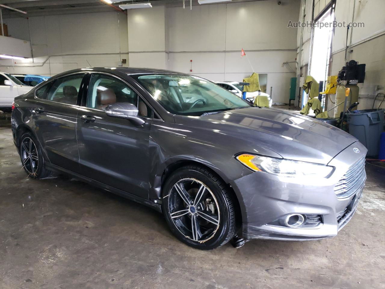 2016 Ford Fusion Se Gray vin: 3FA6P0T9XGR383378