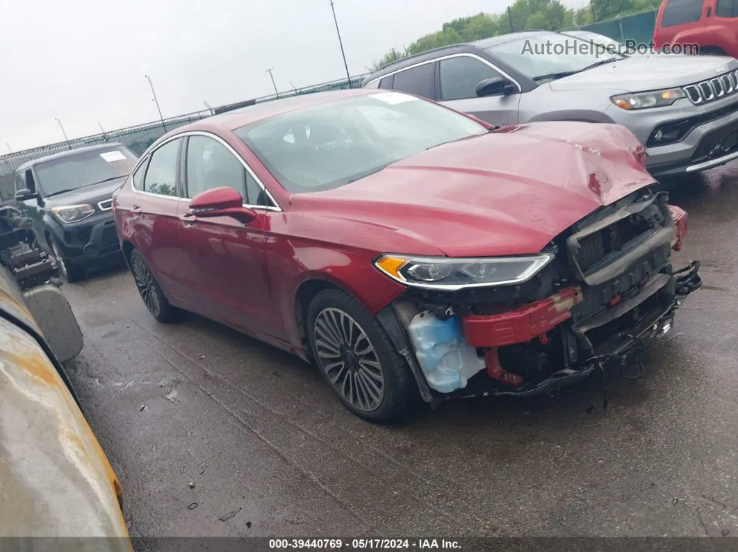 2017 Ford Fusion Se Red vin: 3FA6P0T9XHR101242