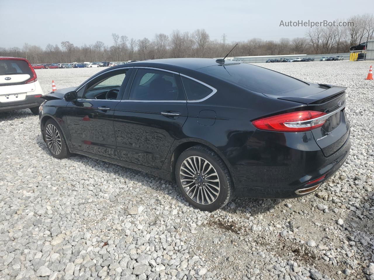 2017 Ford Fusion Se Black vin: 3FA6P0T9XHR298798