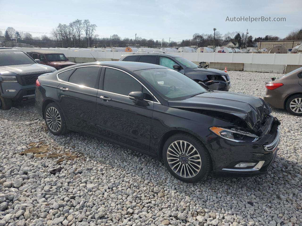 2017 Ford Fusion Se Black vin: 3FA6P0T9XHR298798