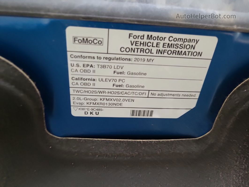 2019 Ford Fusion Se vin: 3FA6P0T9XKR152442