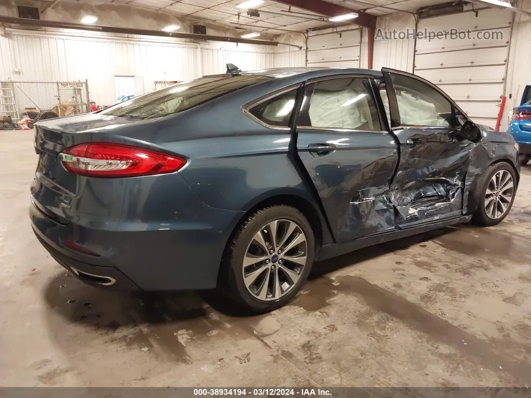 2019 Ford Fusion Se Light Blue vin: 3FA6P0T9XKR195260