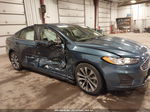 2019 Ford Fusion Se Light Blue vin: 3FA6P0T9XKR195260