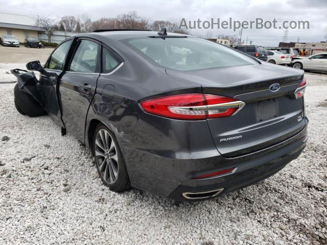 2019 Ford Fusion Se Gray vin: 3FA6P0T9XKR237877