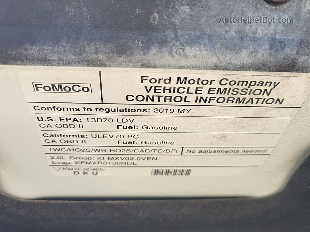 2019 Ford Fusion Se Unknown vin: 3FA6P0T9XKR285203