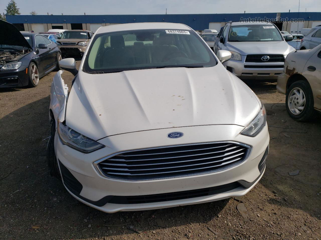 2020 Ford Fusion Se White vin: 3FA6P0T9XLR165872