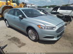 2014 Ford Fusion S Hybrid Light Blue vin: 3FA6P0UU0ER174344