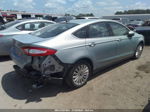 2014 Ford Fusion S Hybrid Light Blue vin: 3FA6P0UU0ER174344