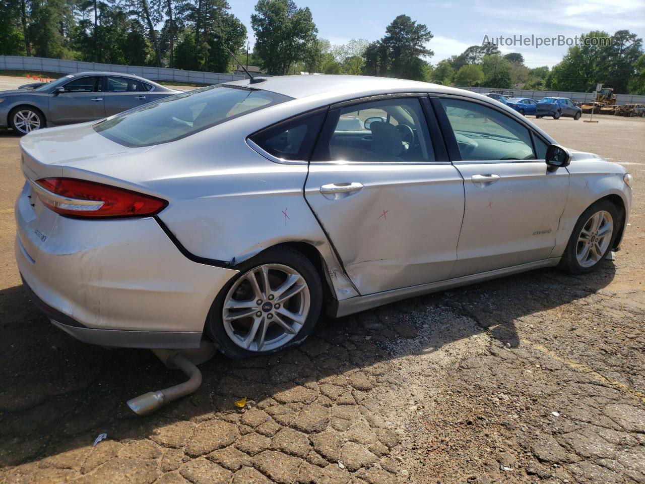 2018 Ford Fusion S Hybrid Silver vin: 3FA6P0UU0JR278987