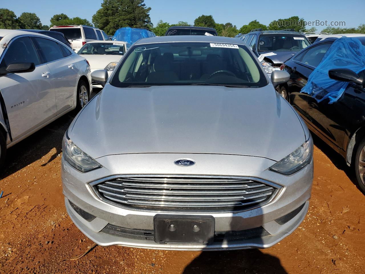 2018 Ford Fusion S Hybrid Silver vin: 3FA6P0UU0JR278987