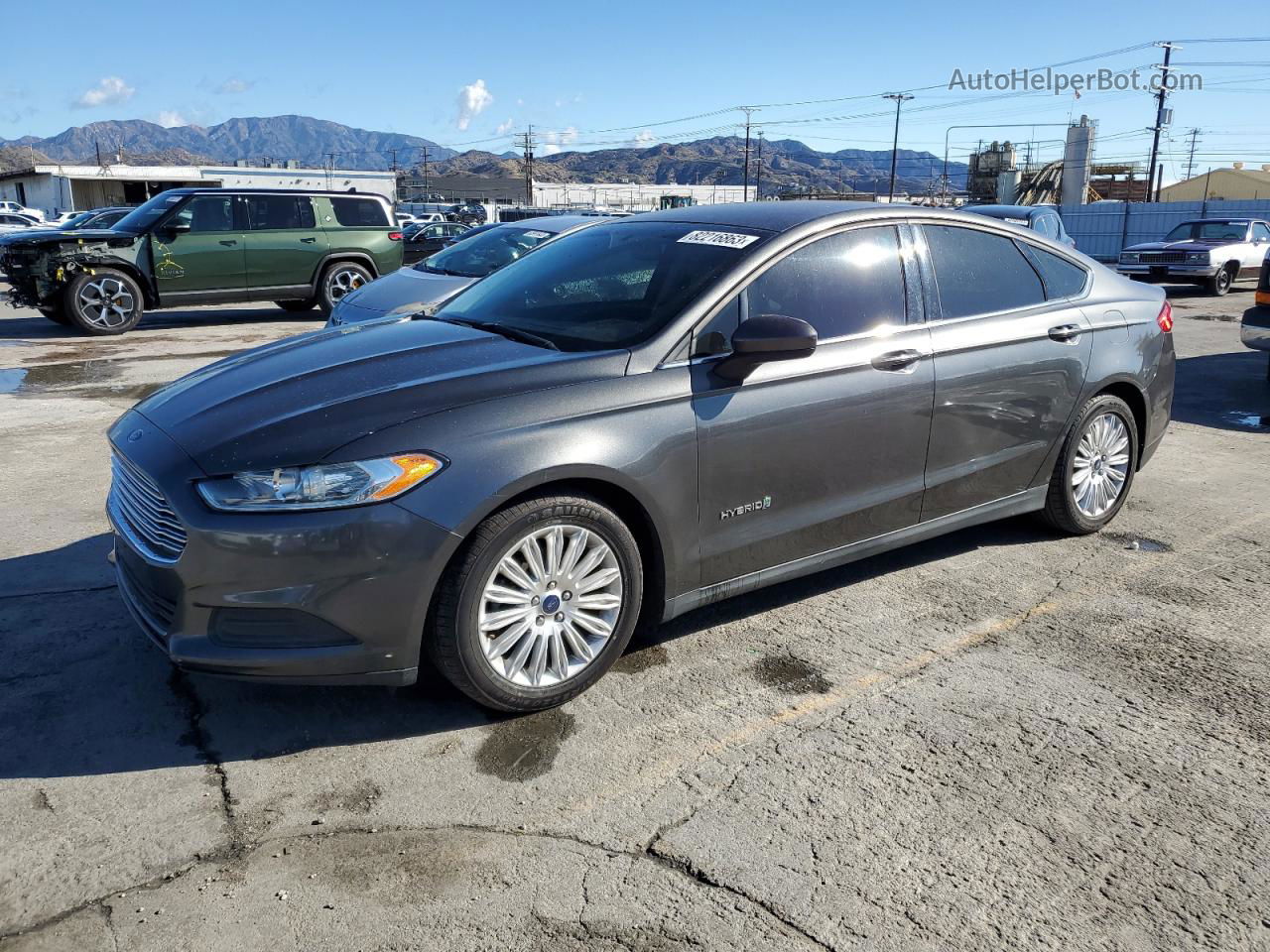 2015 Ford Fusion S Hybrid Серый vin: 3FA6P0UU2FR153304