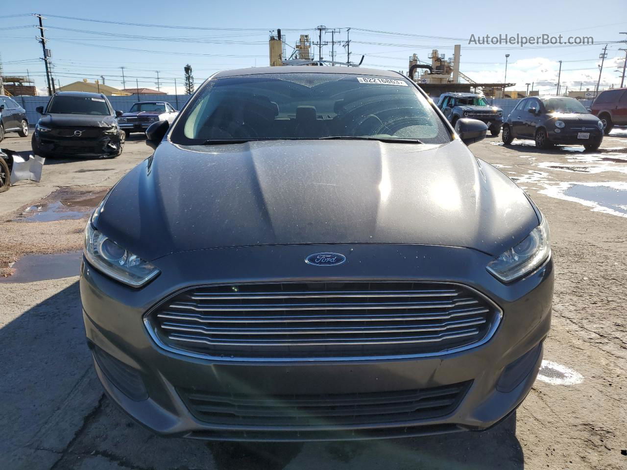 2015 Ford Fusion S Hybrid Серый vin: 3FA6P0UU2FR153304