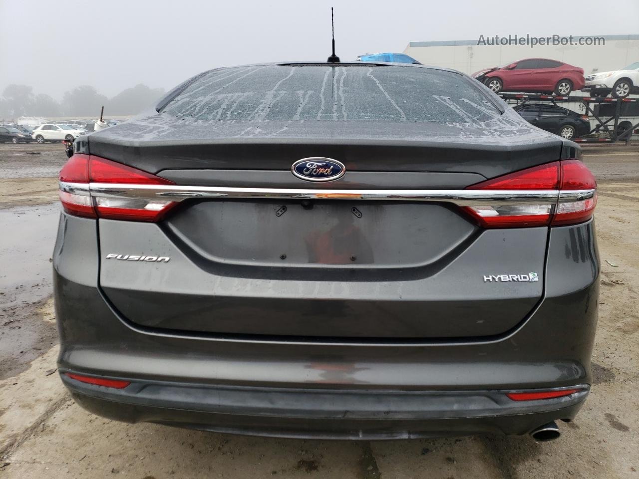 2018 Ford Fusion S Hybrid Gray vin: 3FA6P0UU2JR268641