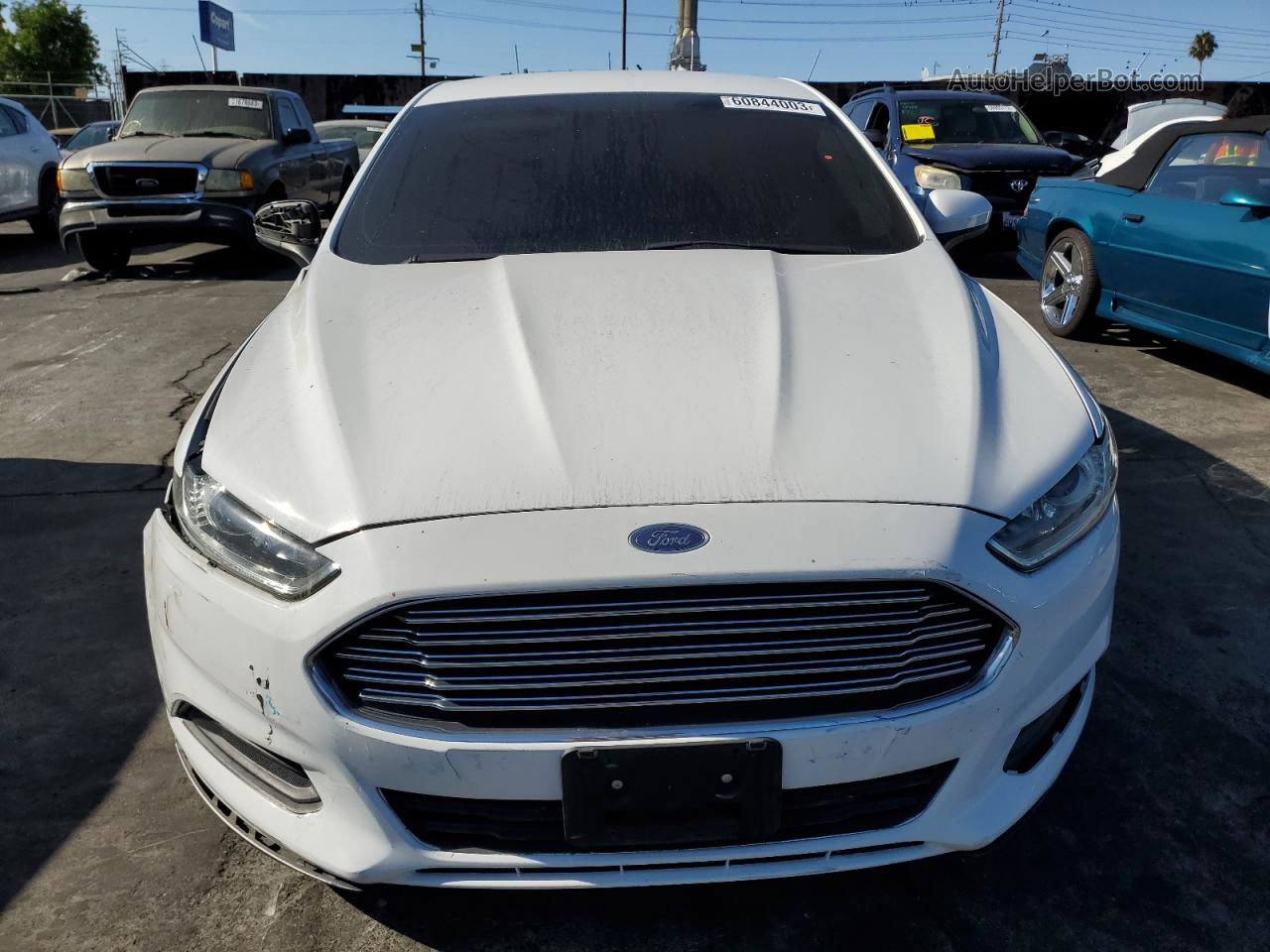 2016 Ford Fusion S Hybrid White vin: 3FA6P0UU3GR251498