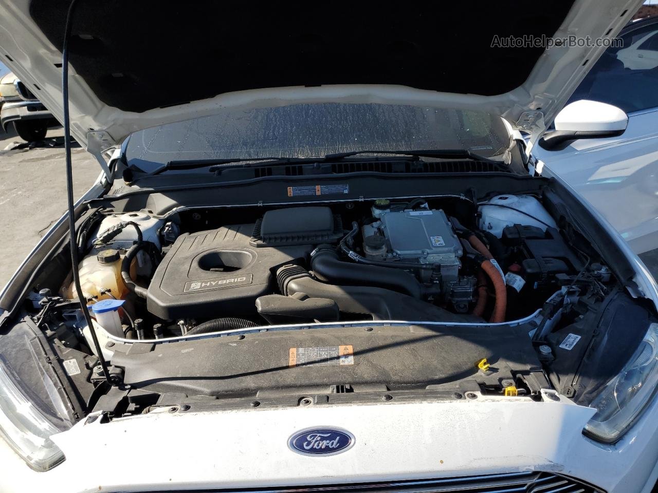 2016 Ford Fusion S Hybrid White vin: 3FA6P0UU3GR251498