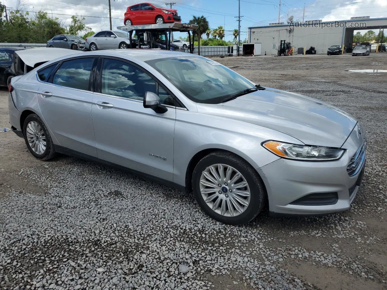 2016 Ford Fusion S Hybrid Silver vin: 3FA6P0UU7GR389318