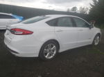 2018 Ford Fusion S Hybrid White vin: 3FA6P0UU7JR100395