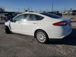 2014 Ford Fusion S Hybrid White vin: 3FA6P0UU8ER275910