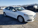 2014 Ford Fusion S Hybrid White vin: 3FA6P0UU8ER275910