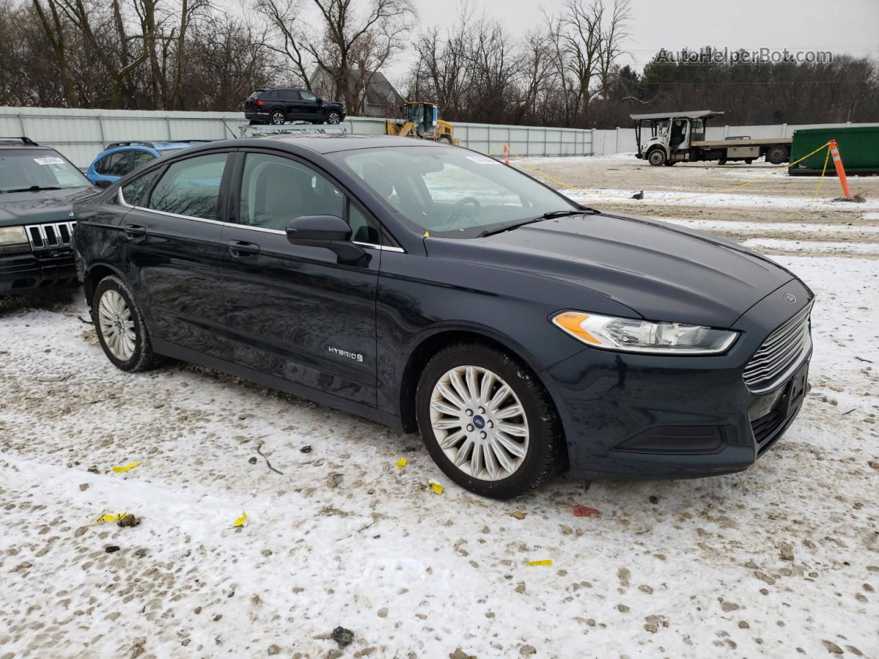 2014 Ford Fusion S Hybrid Черный vin: 3FA6P0UUXER155574