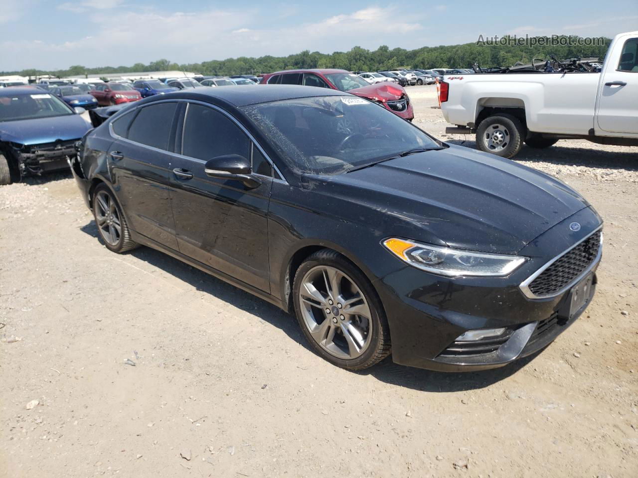 2018 Ford Fusion Sport Black vin: 3FA6P0VP0JR203795