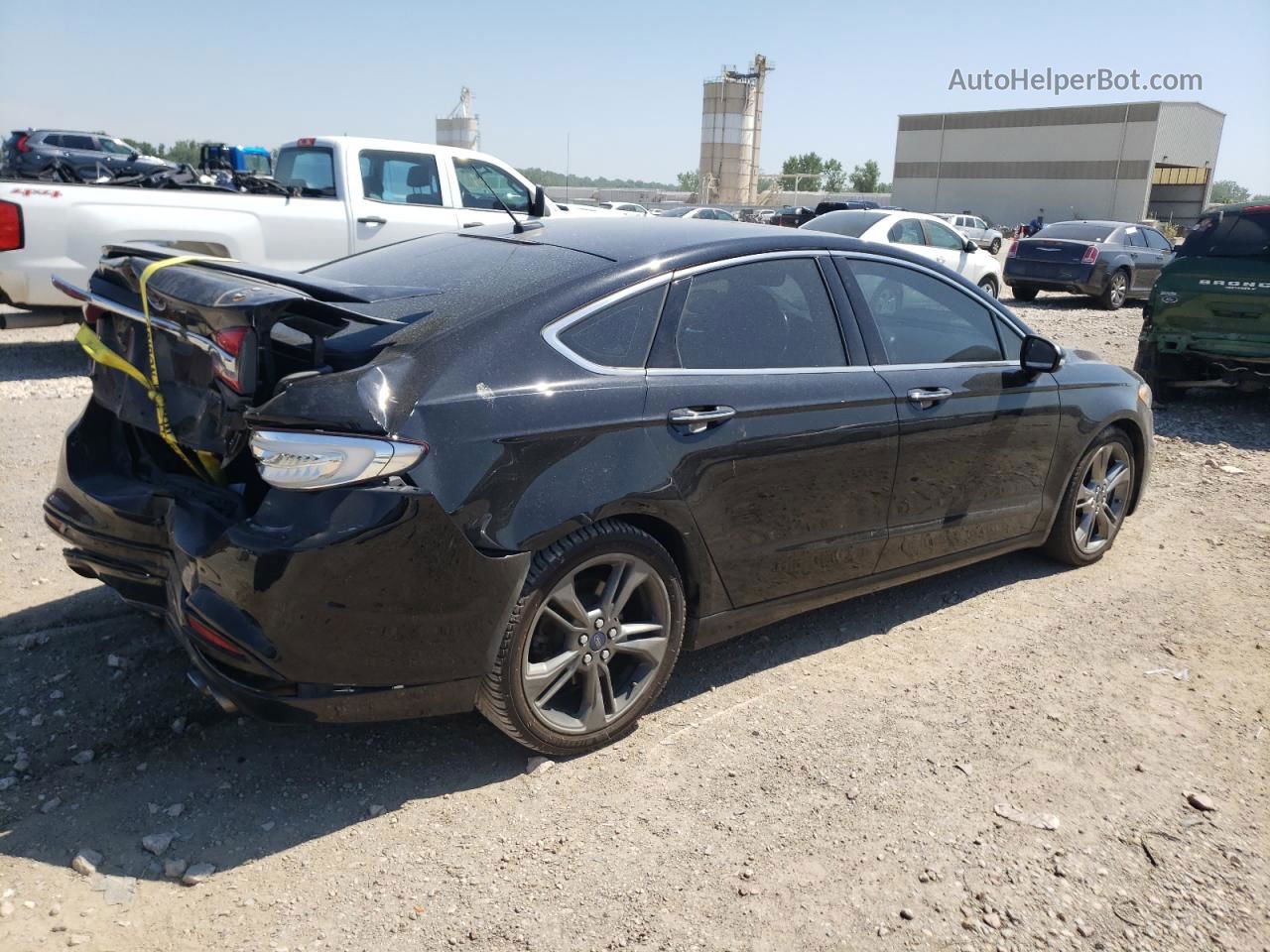 2018 Ford Fusion Sport Black vin: 3FA6P0VP0JR203795