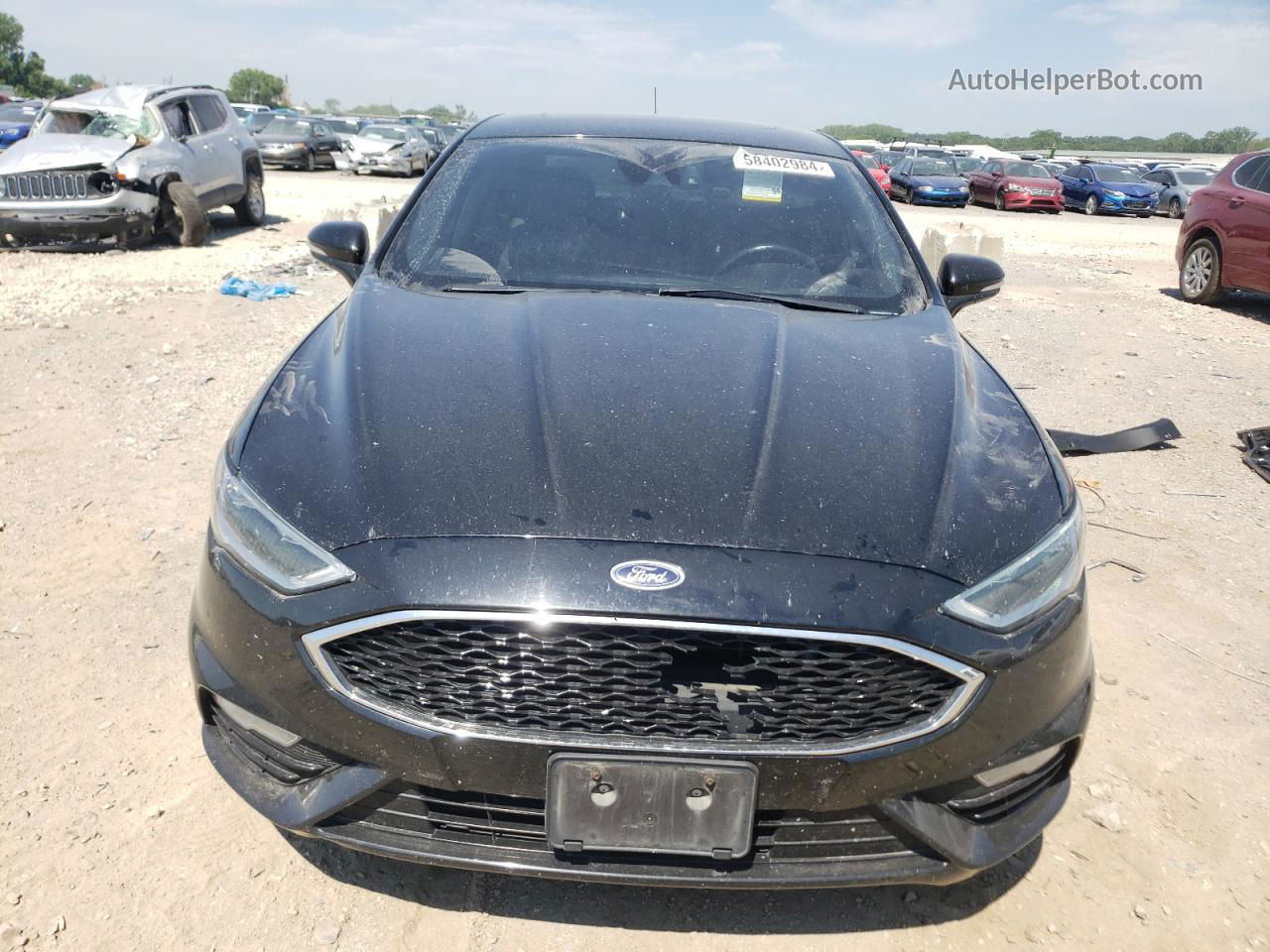 2018 Ford Fusion Sport Black vin: 3FA6P0VP0JR203795