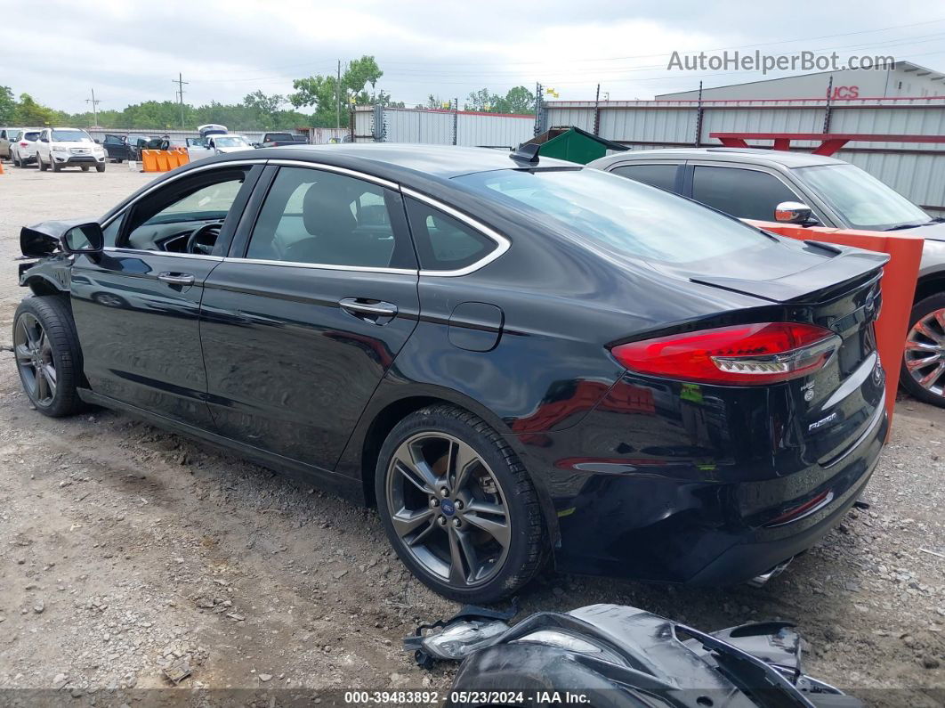 2019 Ford Fusion Sport Black vin: 3FA6P0VP0KR132745