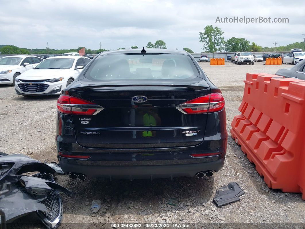 2019 Ford Fusion Sport Black vin: 3FA6P0VP0KR132745