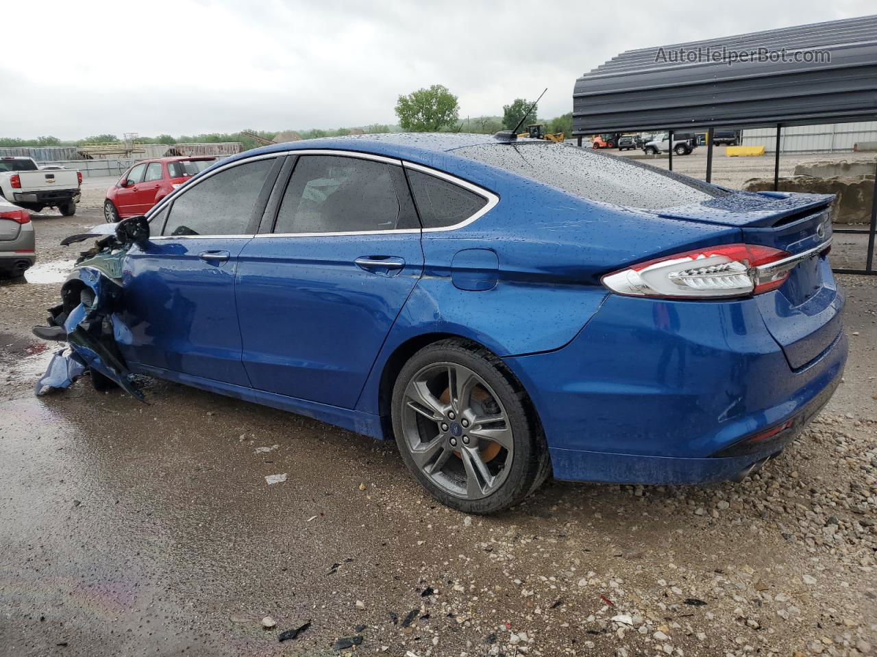 2017 Ford Fusion Sport Blue vin: 3FA6P0VP2HR268643