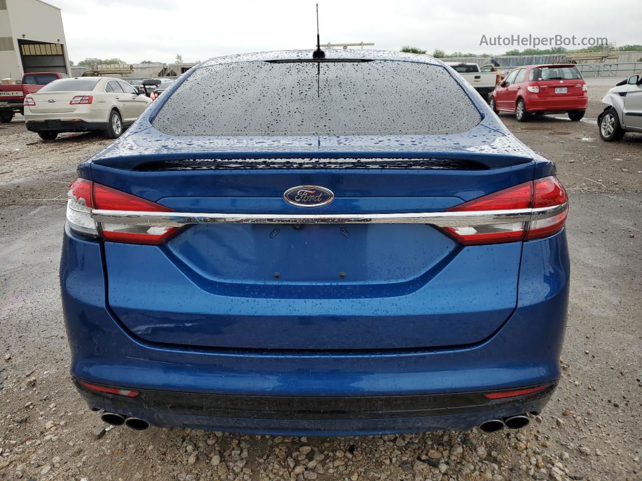 2017 Ford Fusion Sport Blue vin: 3FA6P0VP2HR268643