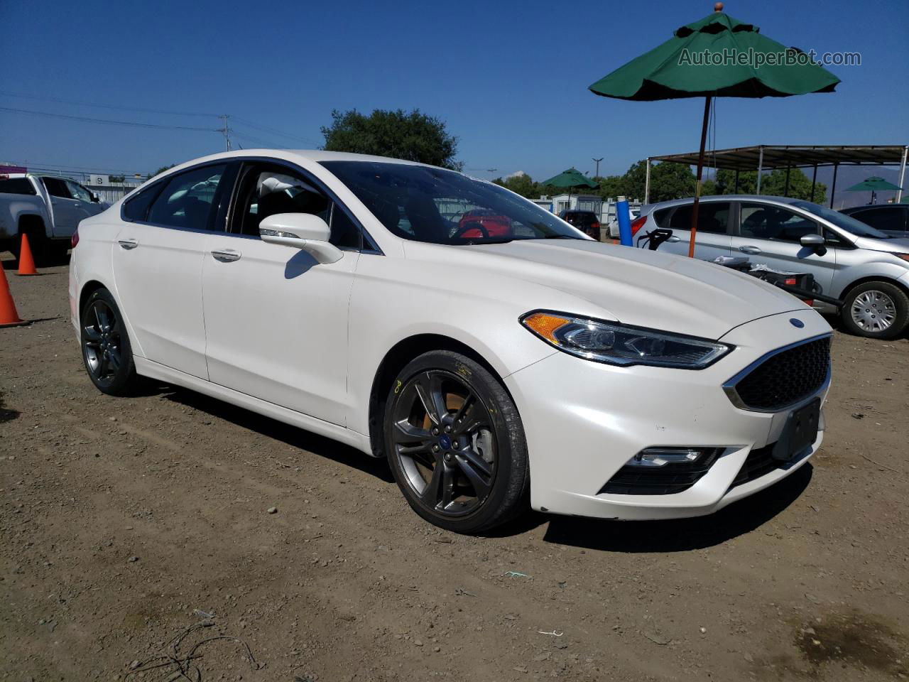 2017 Ford Fusion Sport White vin: 3FA6P0VP2HR313645