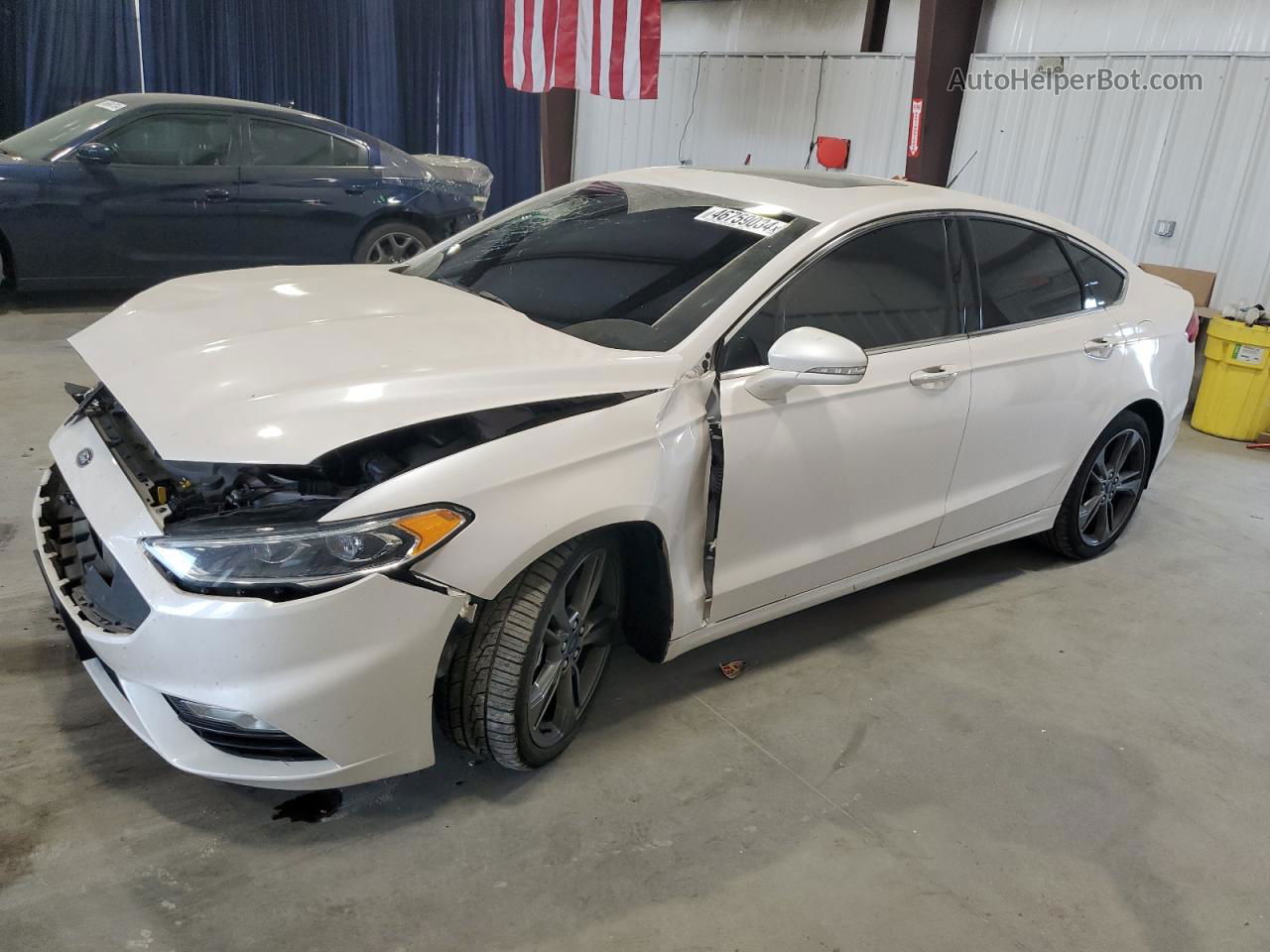 2018 Ford Fusion Sport White vin: 3FA6P0VP2JR154292