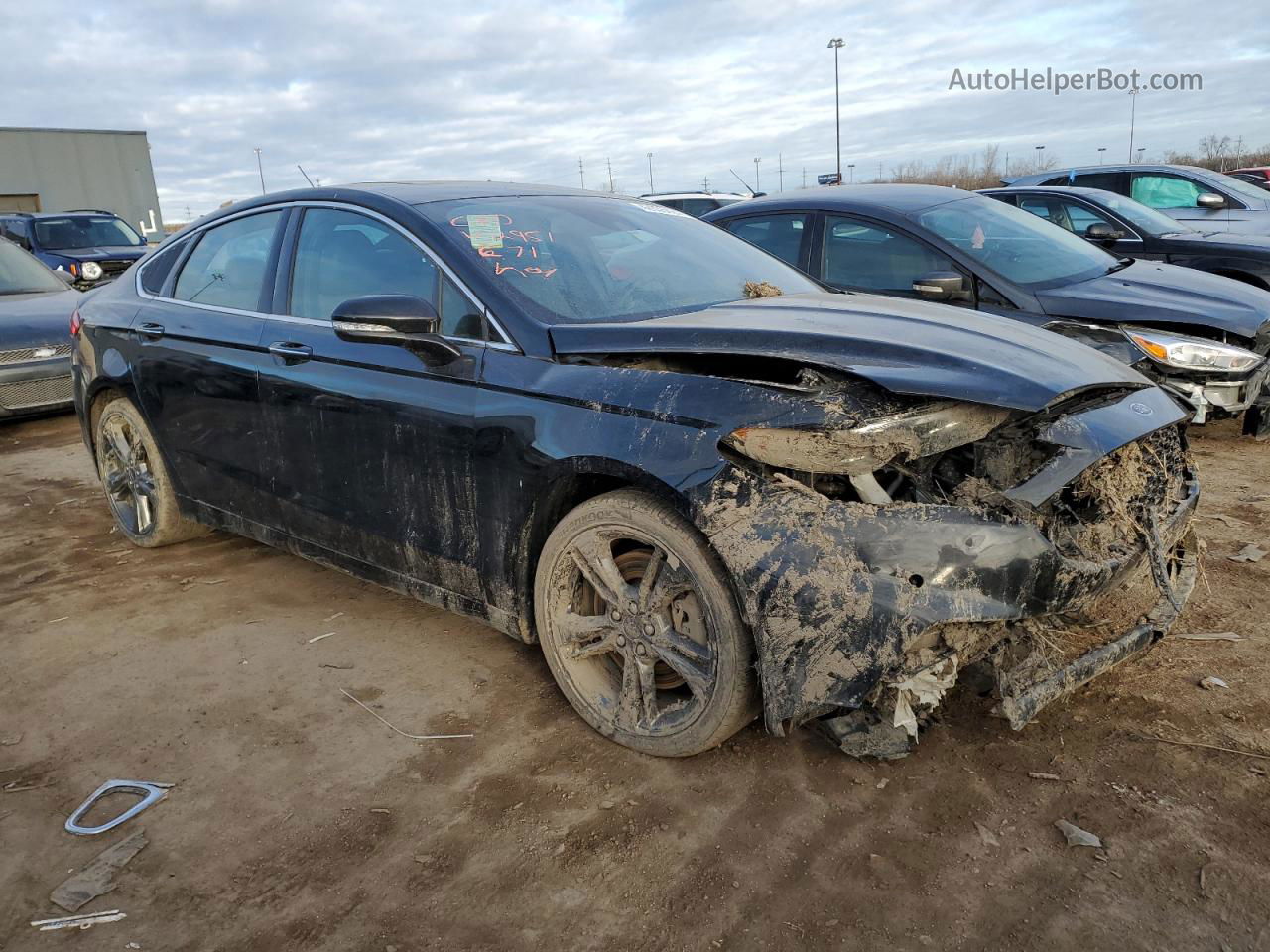 2017 Ford Fusion Sport Black vin: 3FA6P0VP6HR272954