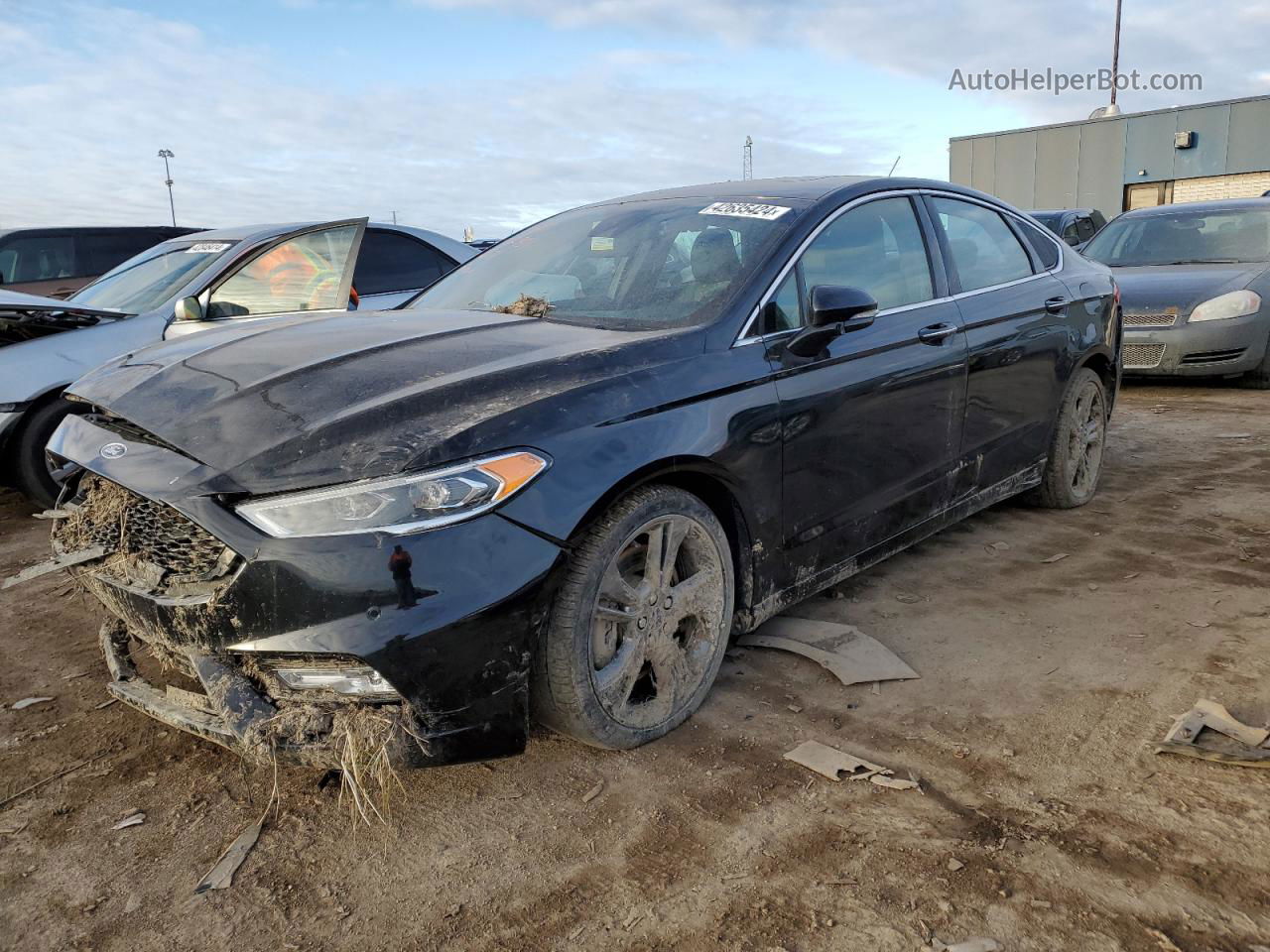 2017 Ford Fusion Sport Black vin: 3FA6P0VP6HR272954