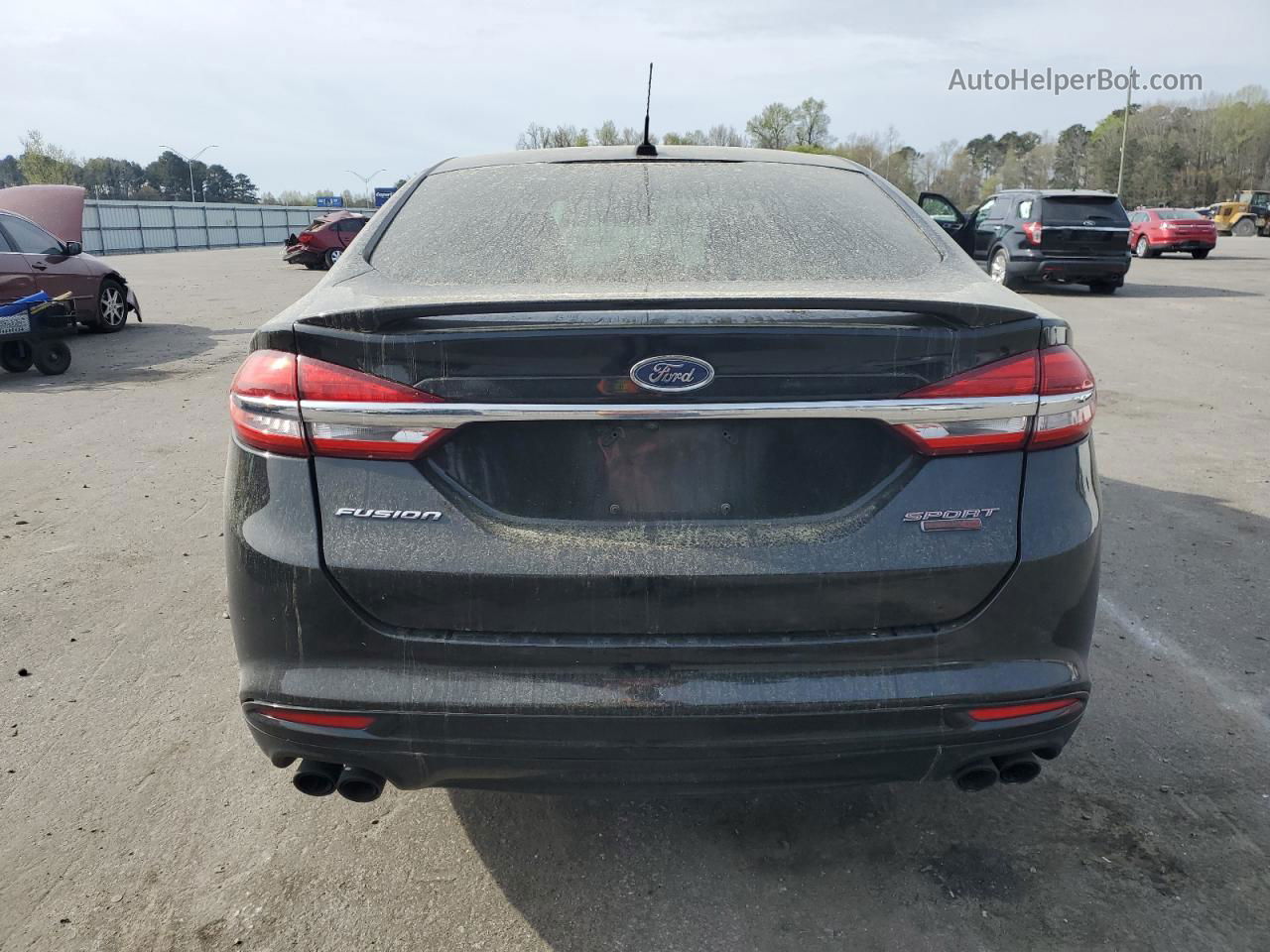 2017 Ford Fusion Sport Черный vin: 3FA6P0VP7HR212696